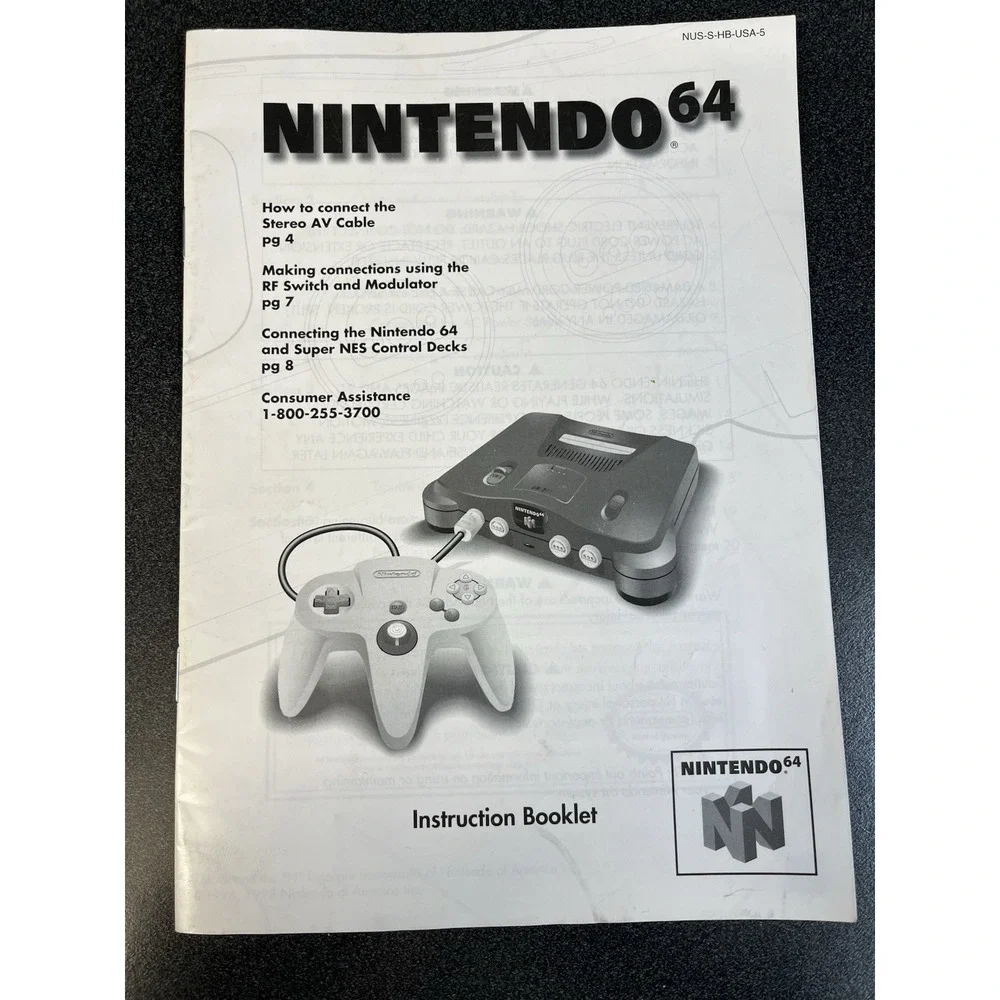 Nintendo 64 N64 Console Instruction Manual Booklet NUS-S-HB-USA-5